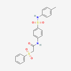 N-{4-[(4-methylphenyl)sulfamoyl]phenyl}-2-(phenylsulfonyl)acetamide