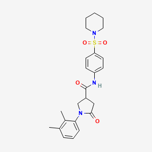 molecular formula C24H29N3O4S B11165374 1-(2,3-dimethylphenyl)-5-oxo-N-[4-(piperidin-1-ylsulfonyl)phenyl]pyrrolidine-3-carboxamide 