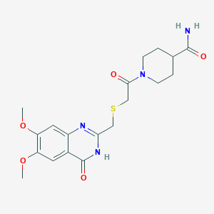 1-({[(4-Hydroxy-6,7-dimethoxyquinazolin-2-yl)methyl]sulfanyl}acetyl)piperidine-4-carboxamide