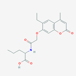 N-{[(6-ethyl-4-methyl-2-oxo-2H-chromen-7-yl)oxy]acetyl}norvaline