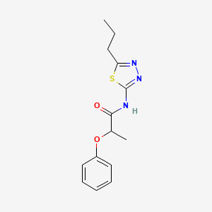 molecular formula C14H17N3O2S B11165390 2-phenoxy-N-(5-propyl-1,3,4-thiadiazol-2-yl)propanamide 