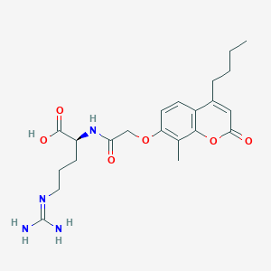 molecular formula C22H30N4O6 B11165395 N~2~-{[(4-butyl-8-methyl-2-oxo-2H-chromen-7-yl)oxy]acetyl}-L-arginine 