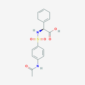 molecular formula C16H18N2O5S B11165410 (2S)-({[4-(acetylamino)phenyl]sulfonyl}amino)(cyclohexa-1,4-dien-1-yl)ethanoic acid 