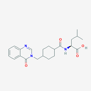 molecular formula C22H29N3O4 B11165427 N-({trans-4-[(4-oxoquinazolin-3(4H)-yl)methyl]cyclohexyl}carbonyl)-L-leucine 