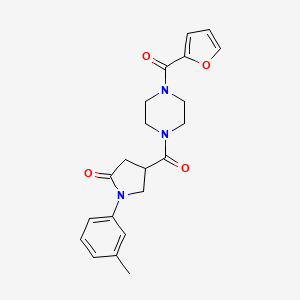 4-{[4-(Furan-2-ylcarbonyl)piperazin-1-yl]carbonyl}-1-(3-methylphenyl)pyrrolidin-2-one