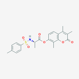 (3,4,8-trimethyl-2-oxochromen-7-yl) (2S)-2-[(4-methylphenyl)sulfonylamino]propanoate