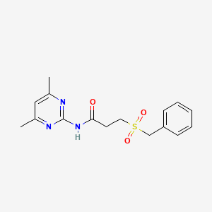 3-(benzylsulfonyl)-N-(4,6-dimethylpyrimidin-2-yl)propanamide