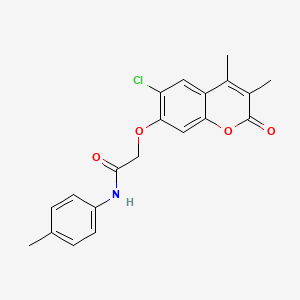 2-[(6-chloro-3,4-dimethyl-2-oxo-2H-chromen-7-yl)oxy]-N-(4-methylphenyl)acetamide