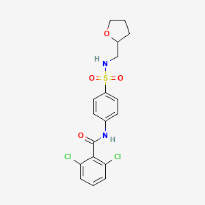 2,6-dichloro-N-{4-[(tetrahydrofuran-2-ylmethyl)sulfamoyl]phenyl}benzamide