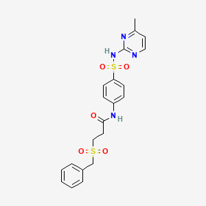 3-(benzylsulfonyl)-N-{4-[(4-methylpyrimidin-2-yl)sulfamoyl]phenyl}propanamide