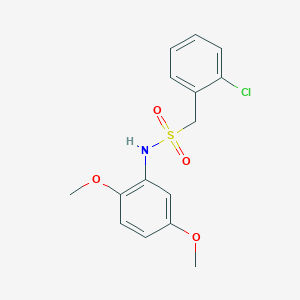 molecular formula C15H16ClNO4S B11165521 1-(2-chlorophenyl)-N-(2,5-dimethoxyphenyl)methanesulfonamide 