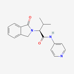 (2S)-3-methyl-2-(1-oxo-1,3-dihydro-2H-isoindol-2-yl)-N-(pyridin-4-yl)butanamide