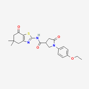 N-(5,5-dimethyl-7-oxo-4,5,6,7-tetrahydro-1,3-benzothiazol-2-yl)-1-(4-ethoxyphenyl)-5-oxopyrrolidine-3-carboxamide