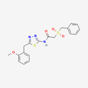 2-(benzylsulfonyl)-N-[5-(2-methoxybenzyl)-1,3,4-thiadiazol-2-yl]acetamide