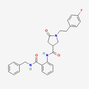 N-[2-(benzylcarbamoyl)phenyl]-1-[2-(4-fluorophenyl)ethyl]-5-oxopyrrolidine-3-carboxamide