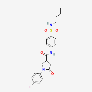 N-[4-(butylsulfamoyl)phenyl]-1-(4-fluorophenyl)-5-oxopyrrolidine-3-carboxamide