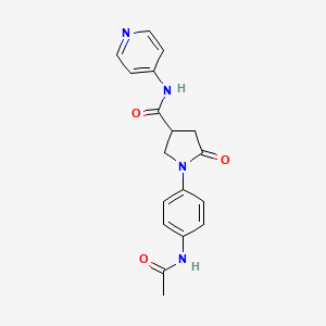 1-[4-(acetylamino)phenyl]-5-oxo-N-(pyridin-4-yl)pyrrolidine-3-carboxamide