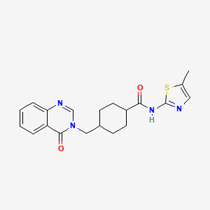 trans-N-(5-methyl-1,3-thiazol-2-yl)-4-[(4-oxoquinazolin-3(4H)-yl)methyl]cyclohexanecarboxamide