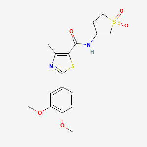 2-(3,4-dimethoxyphenyl)-N-(1,1-dioxidotetrahydrothiophen-3-yl)-4-methyl-1,3-thiazole-5-carboxamide