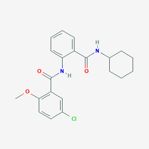 5-chloro-N-[2-(cyclohexylcarbamoyl)phenyl]-2-methoxybenzamide