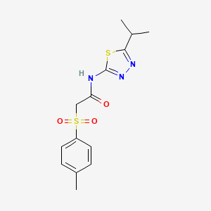 N-(5-Isopropyl-[1,3,4]thiadiazol-2-yl)-2-(toluene-4-sulfonyl)-acetamide