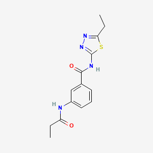 N-(5-ethyl-1,3,4-thiadiazol-2-yl)-3-(propanoylamino)benzamide