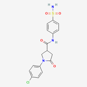 1-(4-chlorophenyl)-5-oxo-N-(4-sulfamoylphenyl)pyrrolidine-3-carboxamide