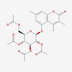 molecular formula C26H30O12 B11165682 3,4,7-trimethyl-2-oxo-2H-chromen-5-yl 2,3,4,6-tetra-O-acetyl-beta-D-glucopyranoside 