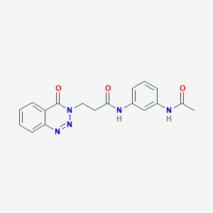 N-[3-(acetylamino)phenyl]-3-(4-oxo-1,2,3-benzotriazin-3(4H)-yl)propanamide