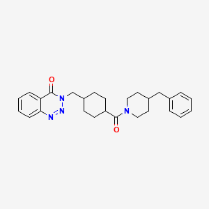 molecular formula C27H32N4O2 B11165700 3-({trans-4-[(4-benzylpiperidin-1-yl)carbonyl]cyclohexyl}methyl)-1,2,3-benzotriazin-4(3H)-one 