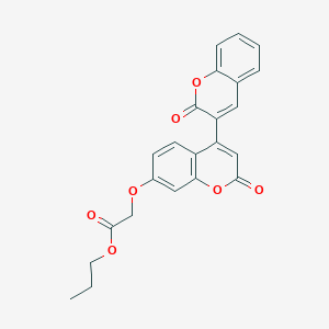 propyl 2-{[2-oxo-4-(2-oxo-2H-chromen-3-yl)-2H-chromen-7-yl]oxy}acetate