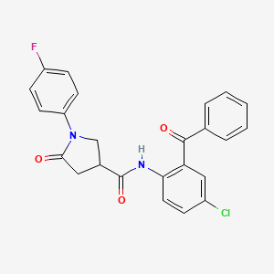 N-[4-chloro-2-(phenylcarbonyl)phenyl]-1-(4-fluorophenyl)-5-oxopyrrolidine-3-carboxamide