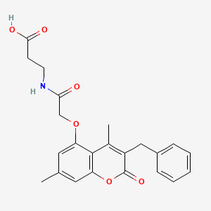 3-({2-[(3-benzyl-4,7-dimethyl-2-oxo-2H-chromen-5-yl)oxy]acetyl}amino)propanoic acid