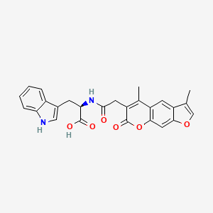 N-[(3,5-dimethyl-7-oxo-7H-furo[3,2-g]chromen-6-yl)acetyl]-D-tryptophan