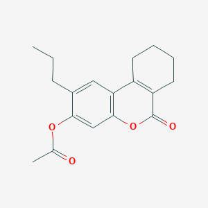 6-oxo-2-propyl-7,8,9,10-tetrahydro-6H-benzo[c]chromen-3-yl acetate