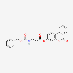 molecular formula C24H19NO6 B11165774 6-oxo-6H-benzo[c]chromen-3-yl N-[(benzyloxy)carbonyl]-beta-alaninate 