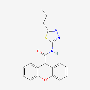 N-(5-propyl-1,3,4-thiadiazol-2-yl)-9H-xanthene-9-carboxamide