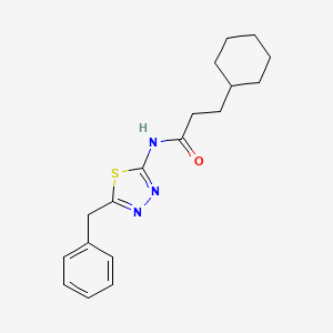 N-(5-benzyl-1,3,4-thiadiazol-2-yl)-3-cyclohexylpropanamide