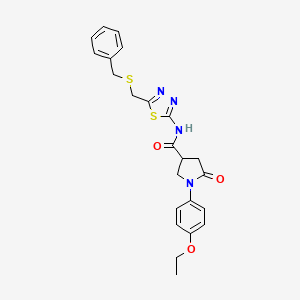 N-{5-[(benzylsulfanyl)methyl]-1,3,4-thiadiazol-2-yl}-1-(4-ethoxyphenyl)-5-oxopyrrolidine-3-carboxamide