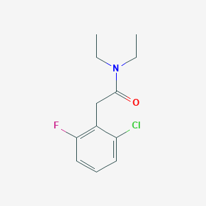 molecular formula C12H15ClFNO B11165797 2-(2-chloro-6-fluorophenyl)-N,N-diethylacetamide 