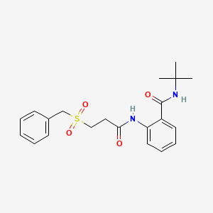 2-{[3-(benzylsulfonyl)propanoyl]amino}-N-tert-butylbenzamide