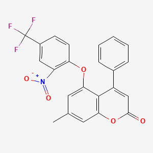 7-methyl-5-[2-nitro-4-(trifluoromethyl)phenoxy]-4-phenyl-2H-chromen-2-one