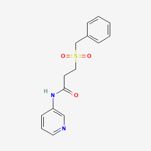 molecular formula C15H16N2O3S B11165831 3-(benzylsulfonyl)-N-(pyridin-3-yl)propanamide 