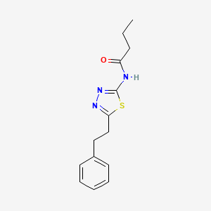 N-[5-(2-phenylethyl)-1,3,4-thiadiazol-2-yl]butanamide