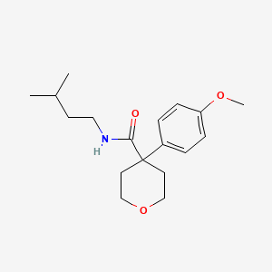 4-(4-methoxyphenyl)-N-(3-methylbutyl)tetrahydro-2H-pyran-4-carboxamide