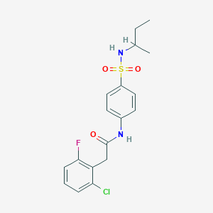 N-[4-(butan-2-ylsulfamoyl)phenyl]-2-(2-chloro-6-fluorophenyl)acetamide