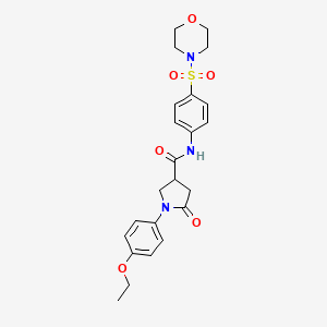 molecular formula C23H27N3O6S B11165852 1-(4-ethoxyphenyl)-N-[4-(morpholin-4-ylsulfonyl)phenyl]-5-oxopyrrolidine-3-carboxamide 