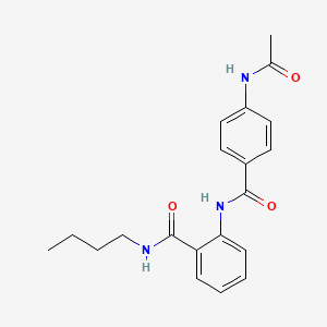 molecular formula C20H23N3O3 B11165858 2-({[4-(acetylamino)phenyl]carbonyl}amino)-N-butylbenzamide 