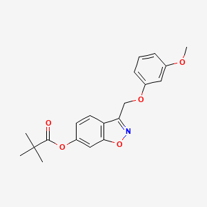 3-[(3-Methoxyphenoxy)methyl]-1,2-benzisoxazol-6-yl pivalate