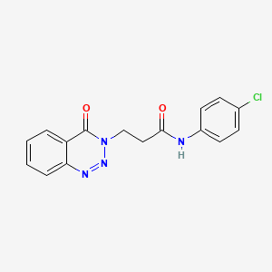 N-(4-chlorophenyl)-3-(4-oxo-1,2,3-benzotriazin-3(4H)-yl)propanamide